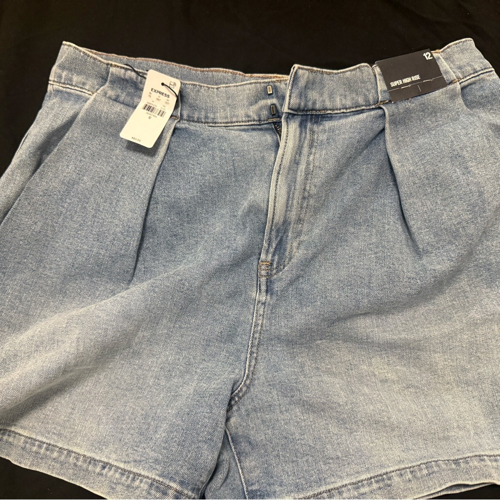 Express Denim Blue  Shorts